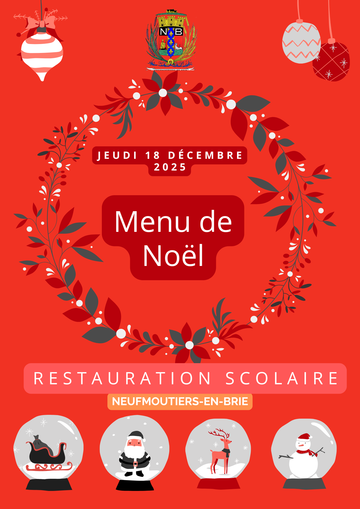 menu de noël