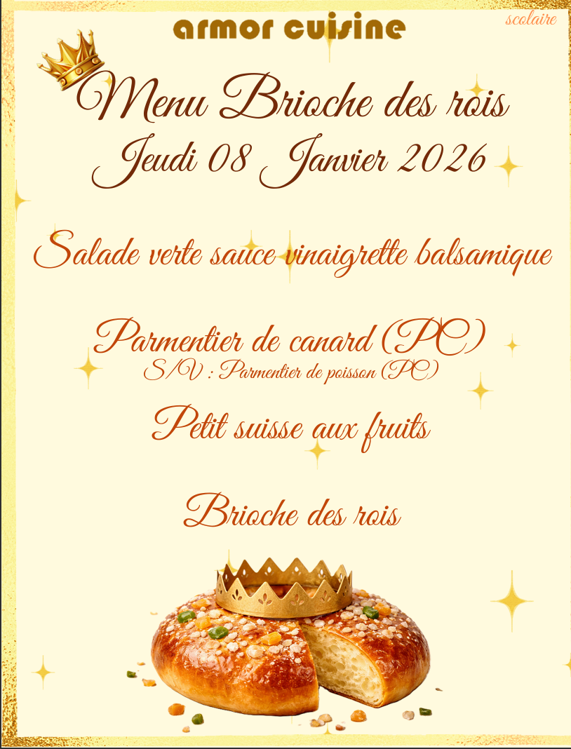 Repas brioche des rois