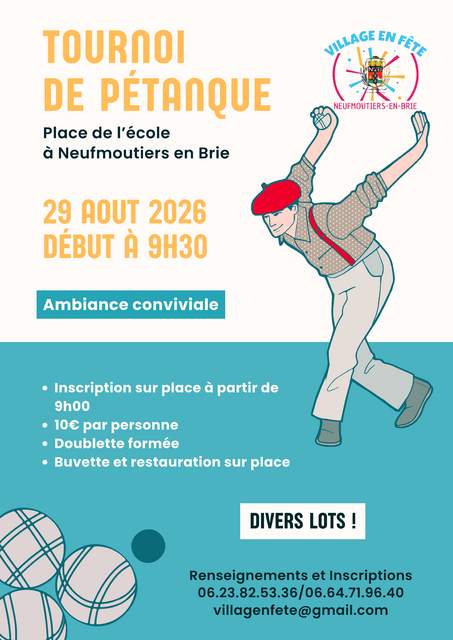 Affiche Tournoi de pétanque