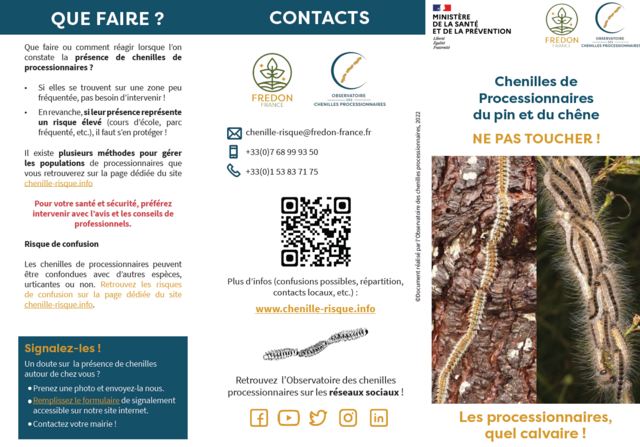 Dépliant Chenilles processionnaires 1/2