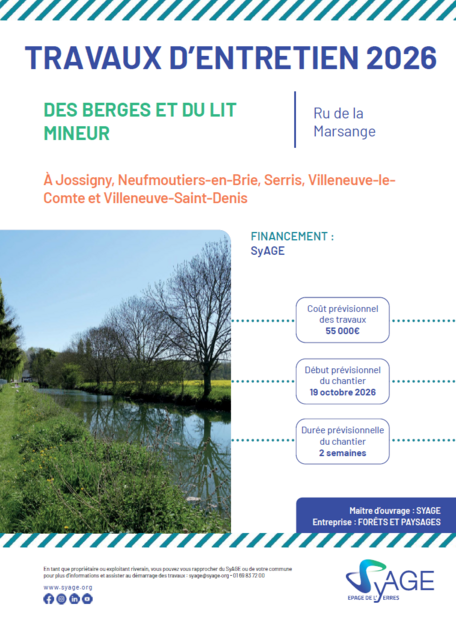panneaux affichage travaux Ru de la Marsange