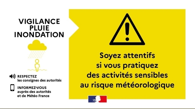 Vigilance jaune - pluie inondation