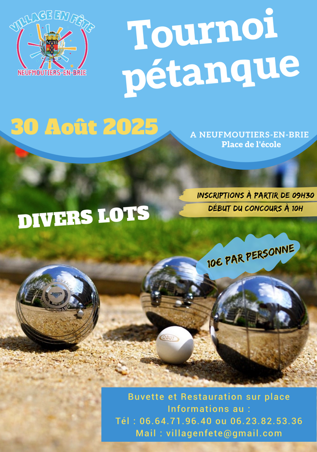 Tournoi de pétanque